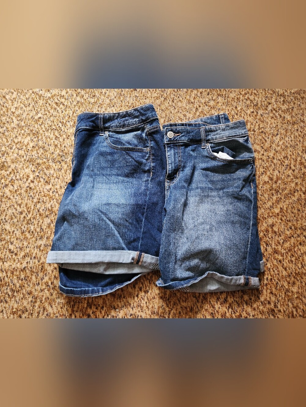 2 Pairs Of Maurices Plus Size Women's Bermuda Jean Shorts - Size 16